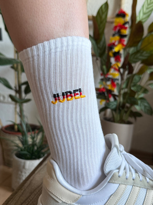 Heldy Jubel | Bestickte Bio-Baumwoll Tennissocken