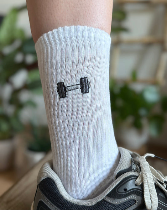 Heldy Gym | Bestickte Bio-Baumwoll Tennissocken
