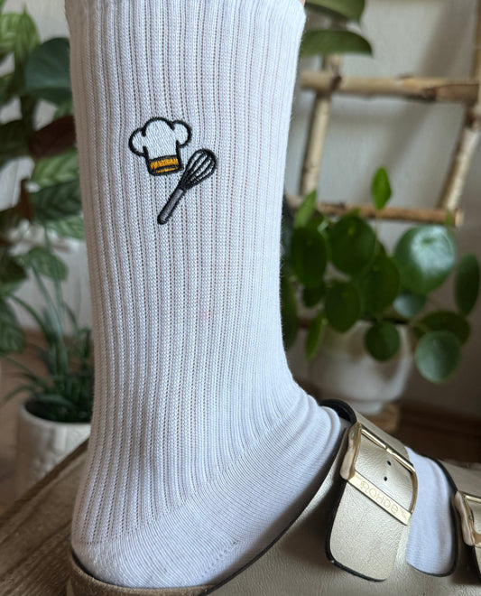 Heldy Küche | Bestickte Bio-Baumwoll Tennissocken