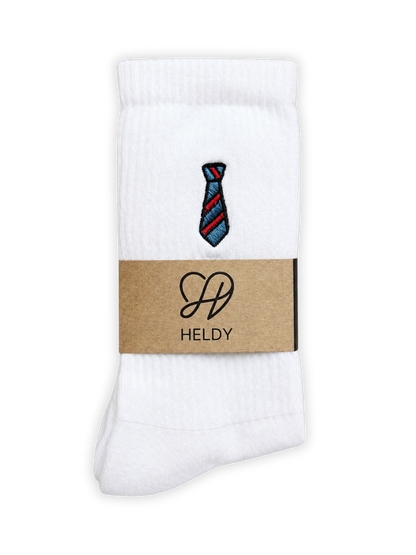 Heldy Krawatte | Bestickte Bio-Baumwoll Tennissocken
