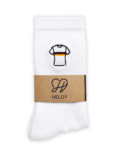 Heldy Fanliebe | Bestickte Bio-Baumwoll Tennissocken
