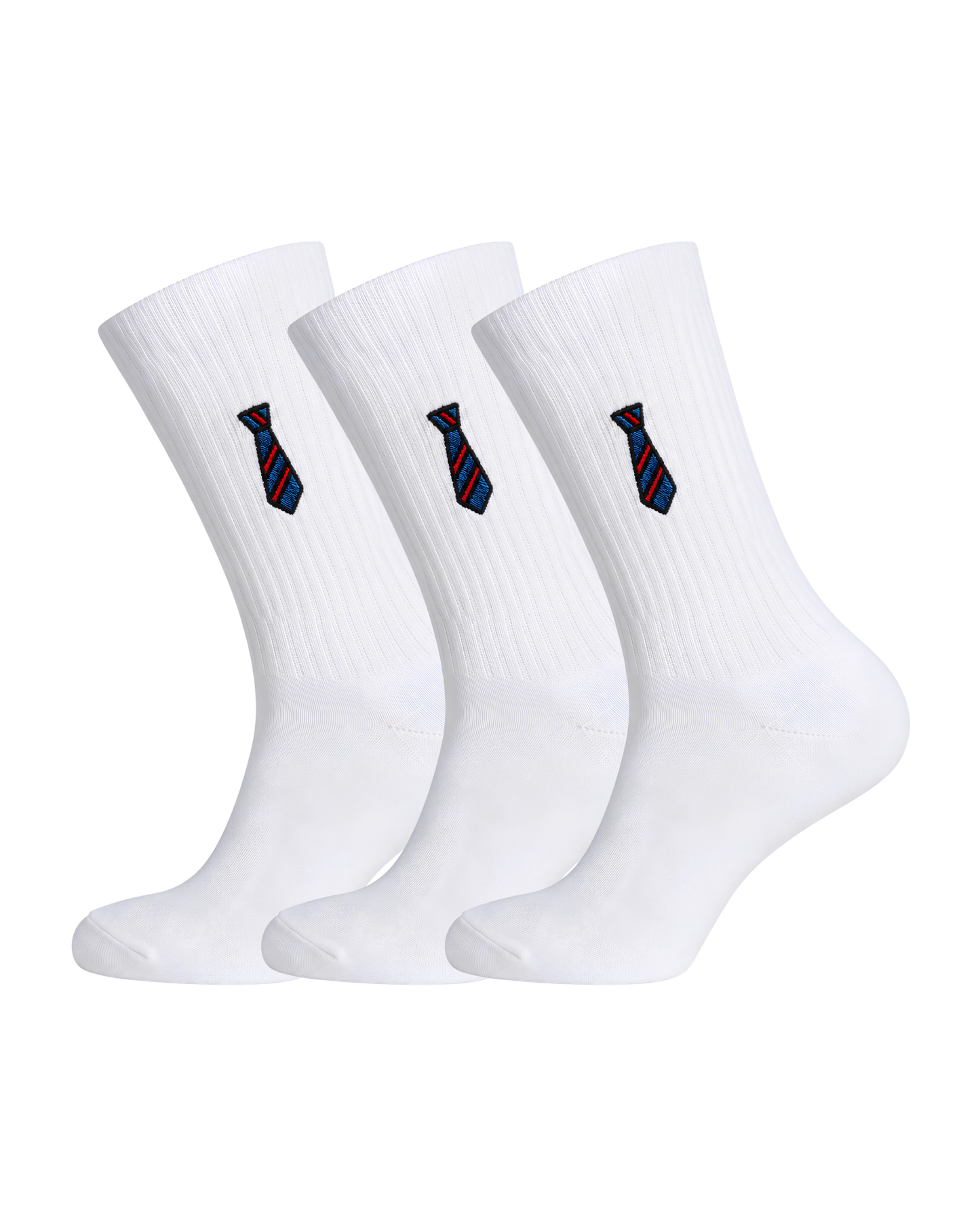 heldy 3er-Pack Büro-Socken bestickt – Krawatten-Motiv im Sparset fürs Büro | heldy