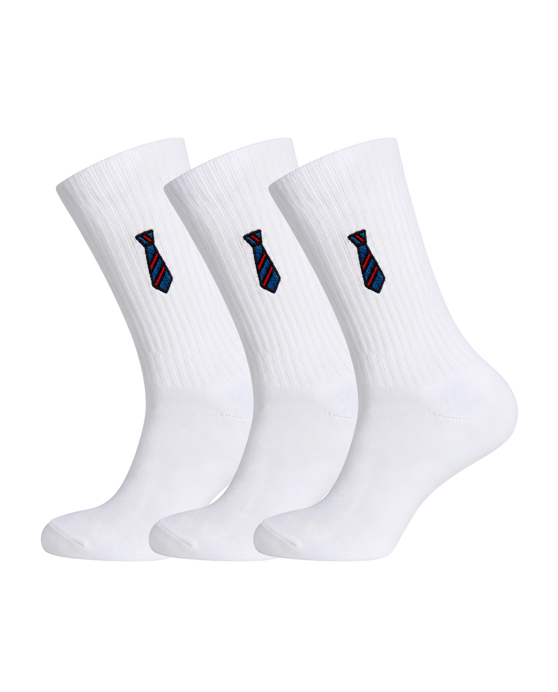heldy 3er-Pack Büro-Socken bestickt – Krawatten-Motiv im Sparset fürs Büro | heldy