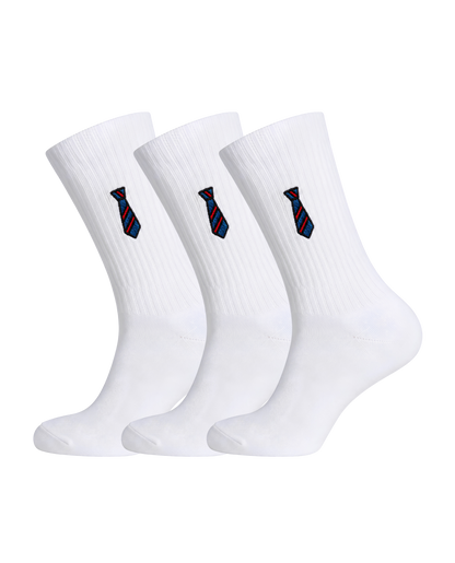 heldy 3er-Pack Büro-Socken bestickt – Krawatten-Motiv im Sparset fürs Büro | heldy