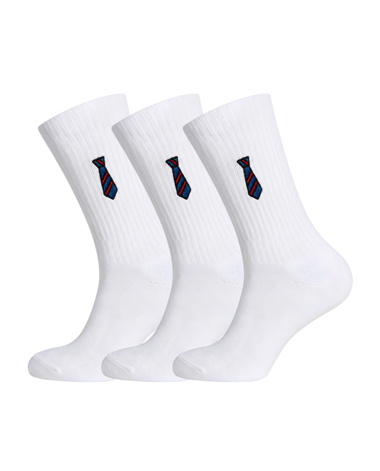 heldy 3er-Pack Büro-Socken bestickt – Krawatten-Motiv im Sparset fürs Büro | heldy