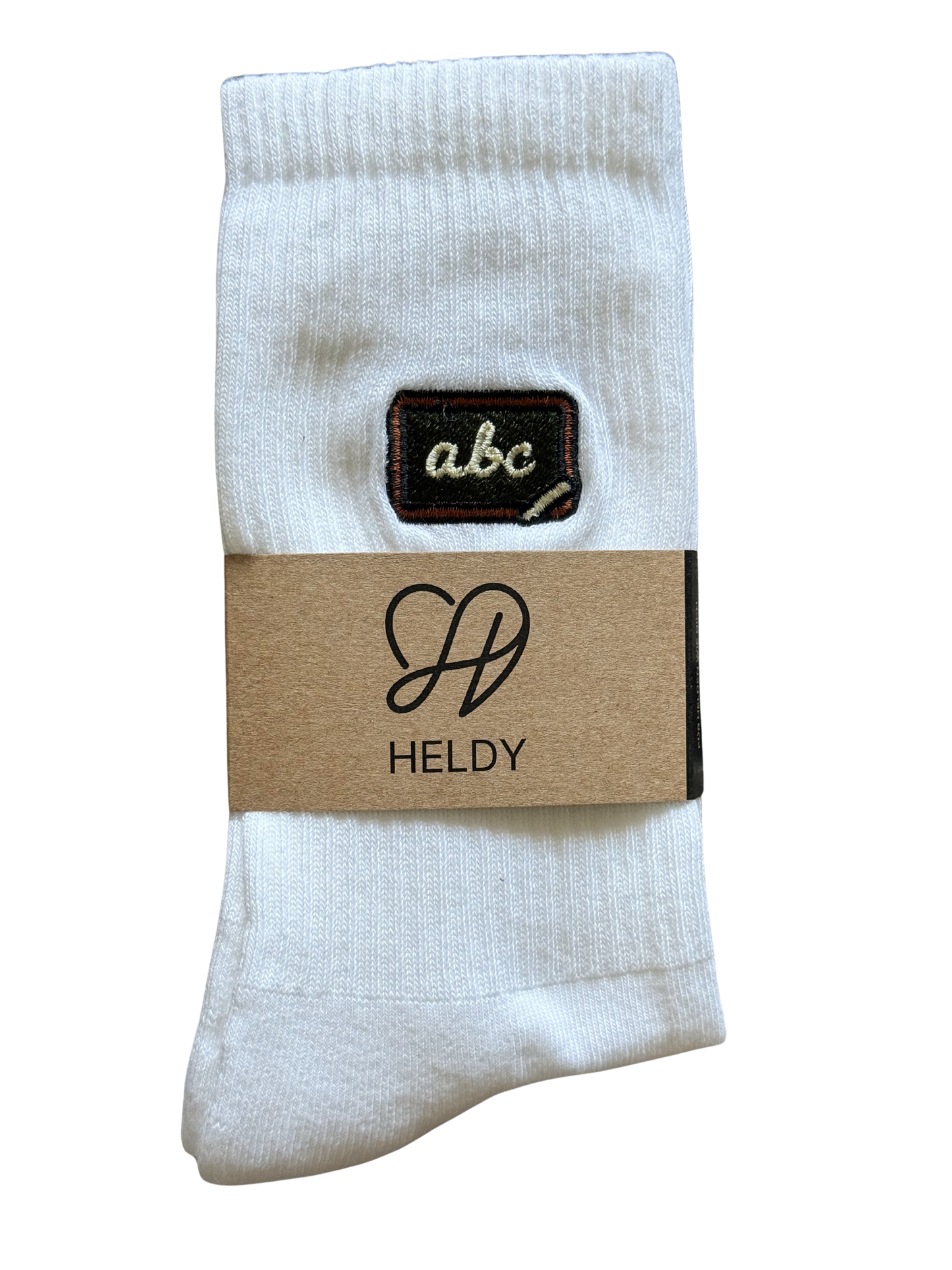 Heldy Schule | Bestickte Bio-Baumwoll Tennissocken