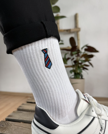 Heldy Krawatte | Bestickte Bio-Baumwoll Tennissocken