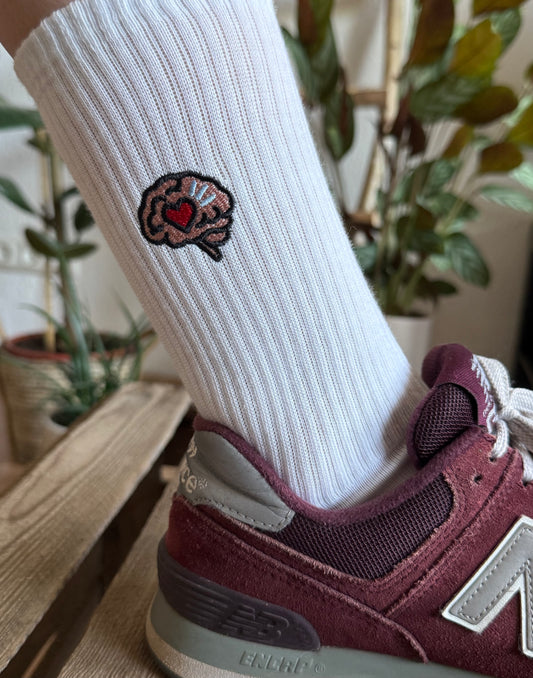 Heldy Psychologie | Bestickte Bio-Baumwoll Tennissocken